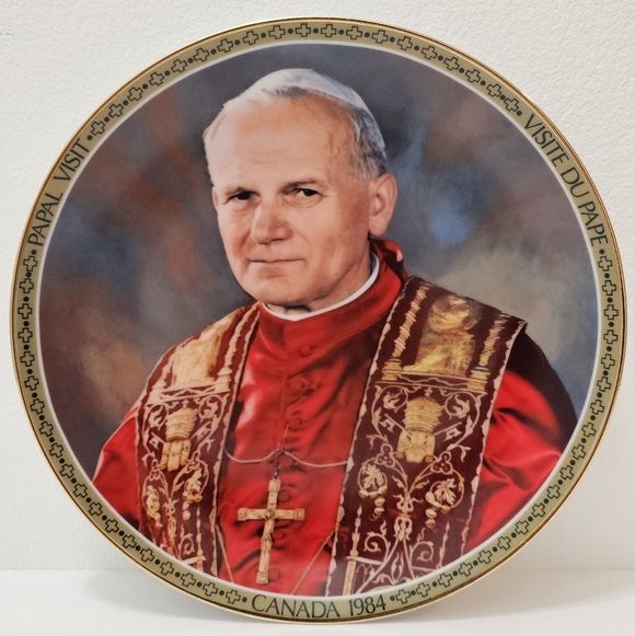 Pope John Paul II Papal Visit to Canada 1984 Commemorative Plate - Picture 3 of 7
